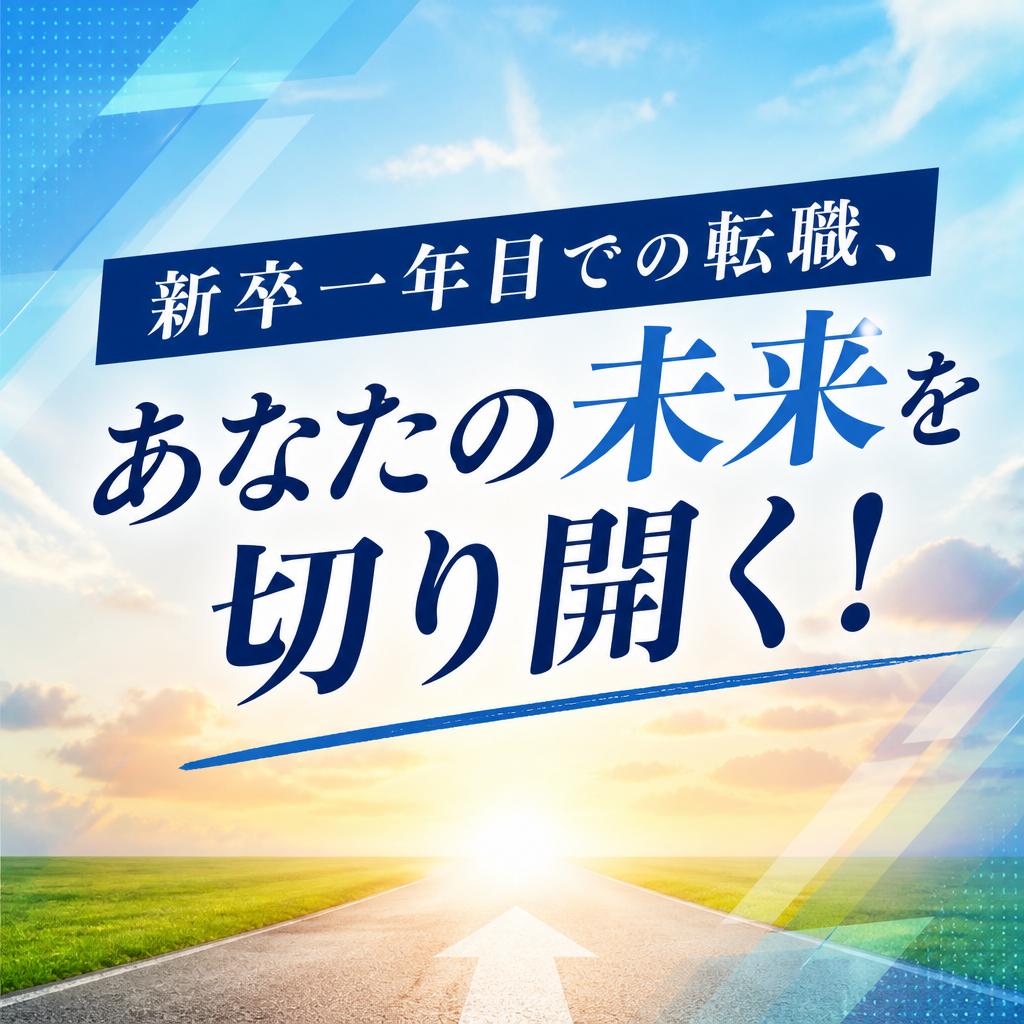 新卒一年目での転職、あなたの未来を切り開く！