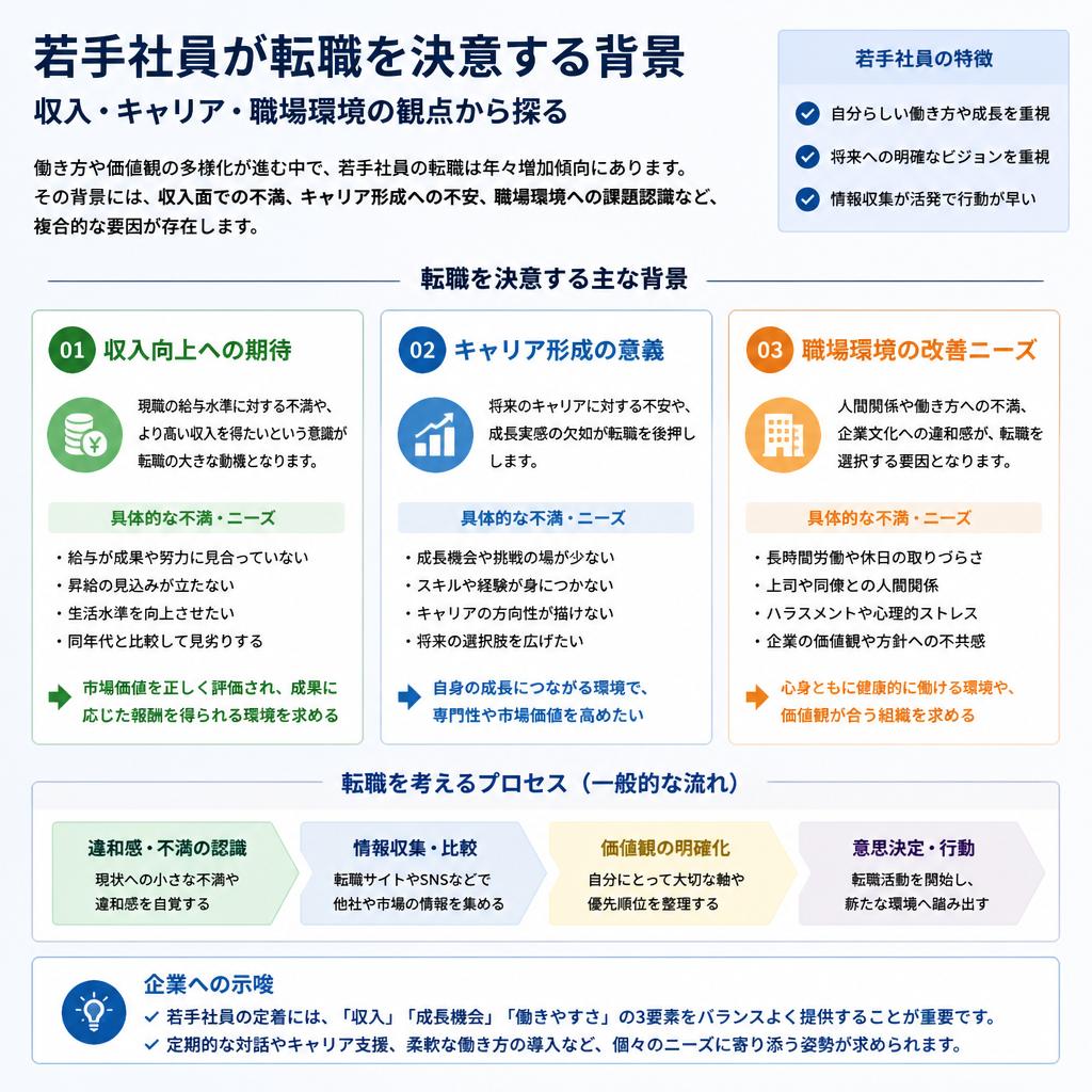 若手社員が転職活動をする理由