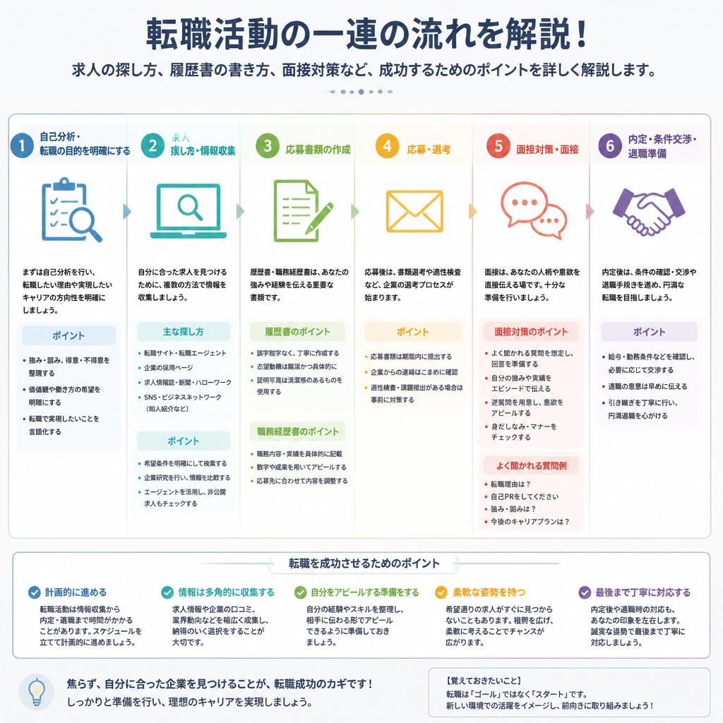 転職活動の流れと成功の秘訣